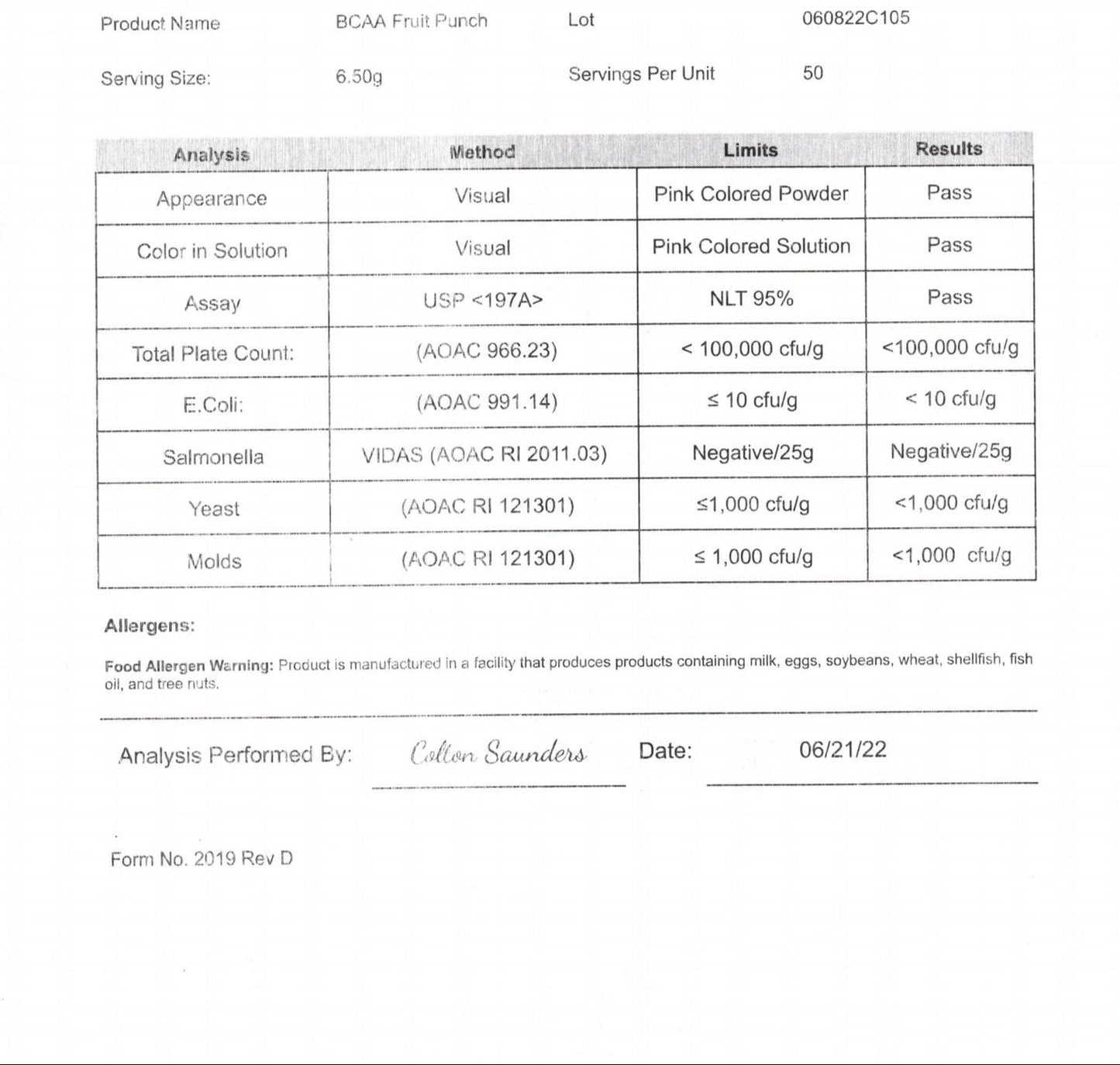 BCAA Fruit Punch