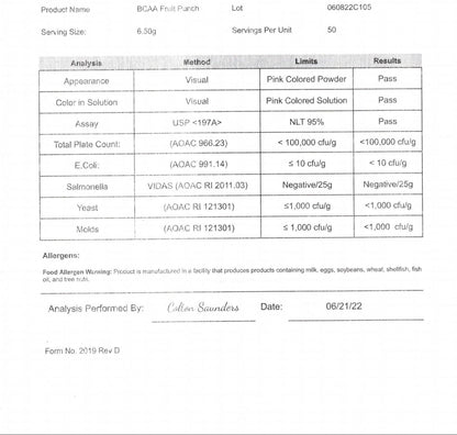 BCAA Fruit Punch